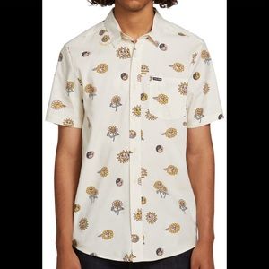 Peace Stones Print Volcom Button Up Shirt